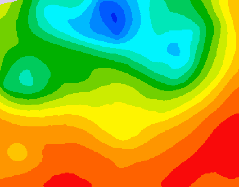 GDPS 500 millibar geopotential height 048 hour forecast chart for Canada based on 2025/07/06 1200Z data