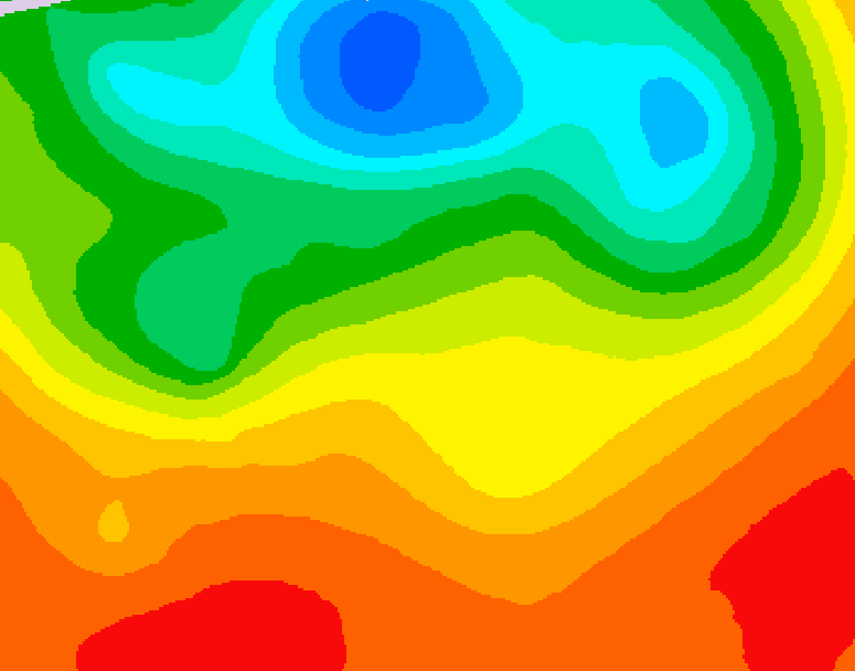 GDPS 500 millibar geopotential height 072 hour forecast chart for Canada based on 2025/07/06 1200Z data