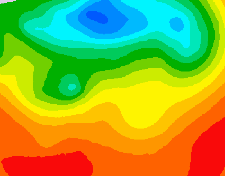 GDPS 500 millibar geopotential height 084 hour forecast chart for Canada based on 2025/07/06 1200Z data