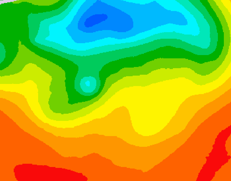 GDPS 500 millibar geopotential height 096 hour forecast chart for Canada based on 2025/07/06 1200Z data