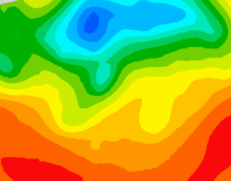 GDPS 500 millibar geopotential height 108 hour forecast chart for Canada based on 2025/07/06 1200Z data