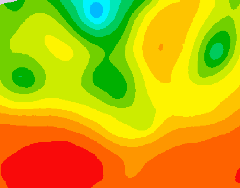 GDPS 500 millibar geopotential height 222 hour forecast chart for Canada based on 2025/07/06 1200Z data