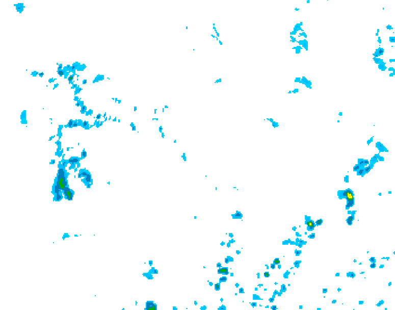 GDPS precipitation 060 hour forecast chart for Canada based on 2025/07/06 1200Z data