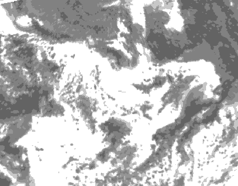 GDPS total cloud 048 hour forecast chart for Canada based on 2025/07/06 0000Z data