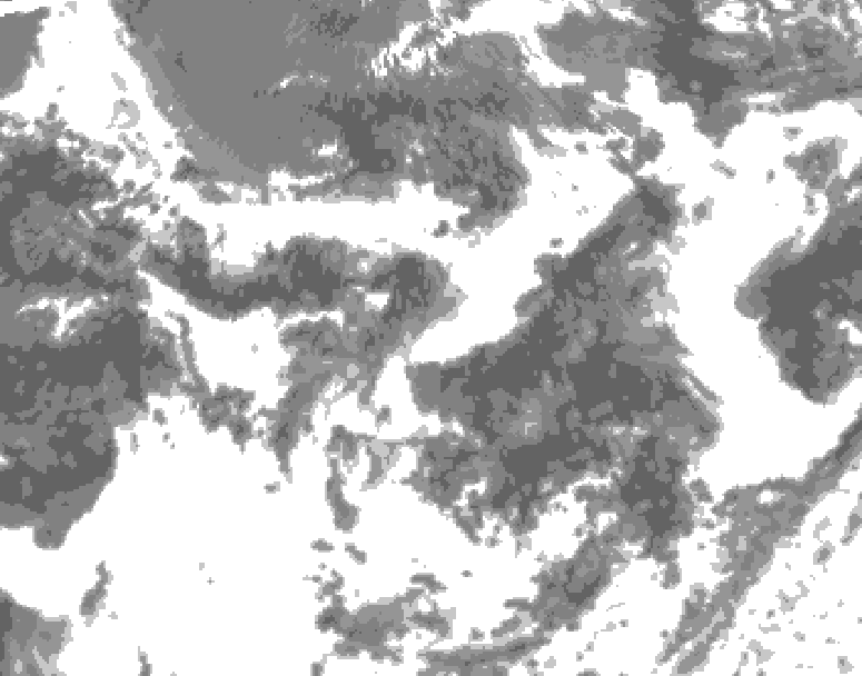 GDPS total cloud 228 hour forecast chart for Canada based on 2025/07/06 0000Z data