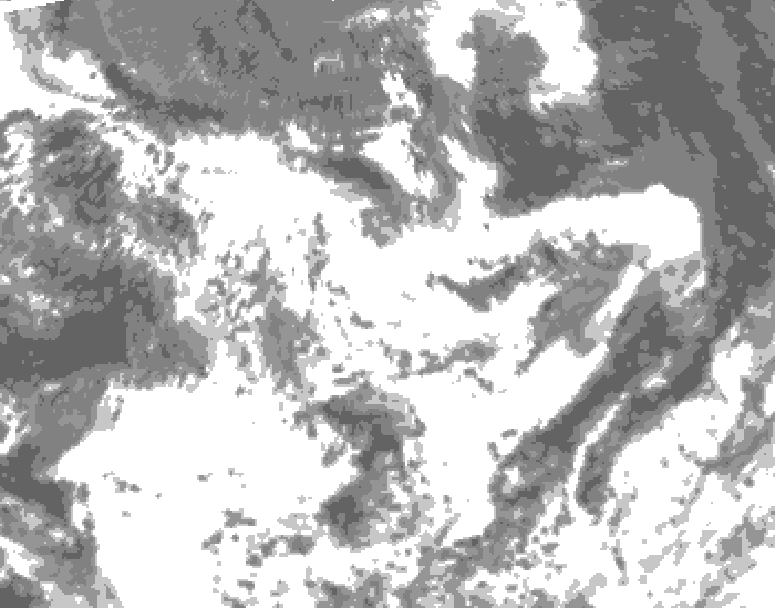 GDPS total cloud 036 hour forecast chart for Canada based on 2025/07/06 1200Z data