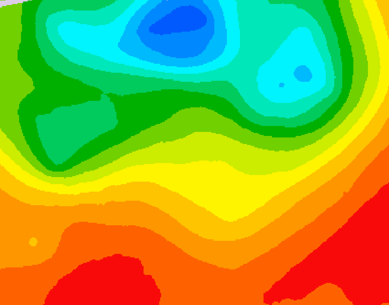 GDPS 500 millibar geopotential height 048 hour forecast chart for Canada based on 2025/07/07 0000Z data