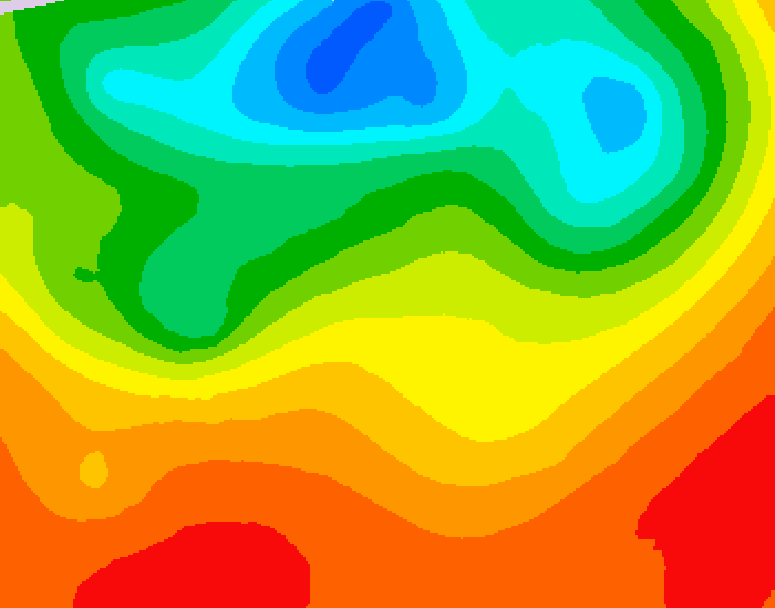 GDPS 500 millibar geopotential height 060 hour forecast chart for Canada based on 2025/07/07 0000Z data