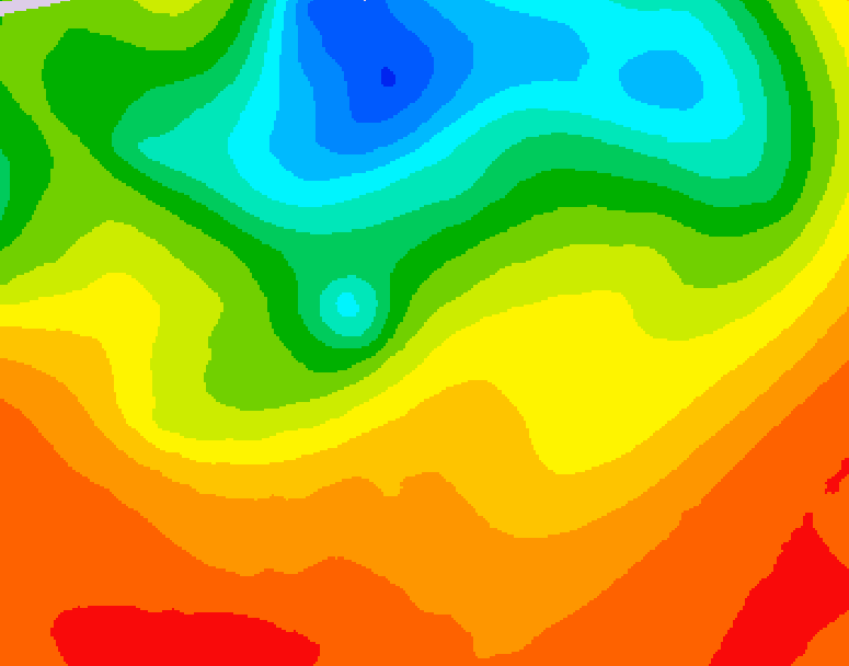 GDPS 500 millibar geopotential height 084 hour forecast chart for Canada based on 2025/07/07 0000Z data