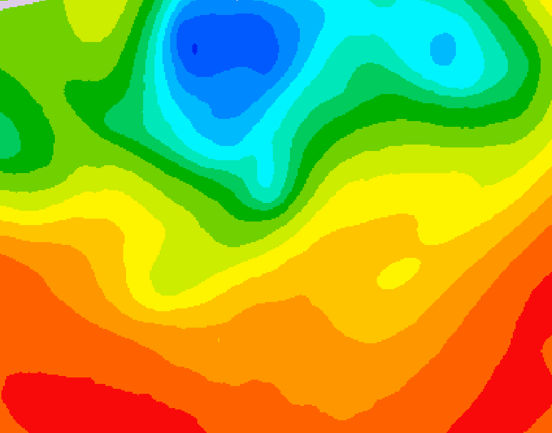 GDPS 500 millibar geopotential height 096 hour forecast chart for Canada based on 2025/07/07 0000Z data
