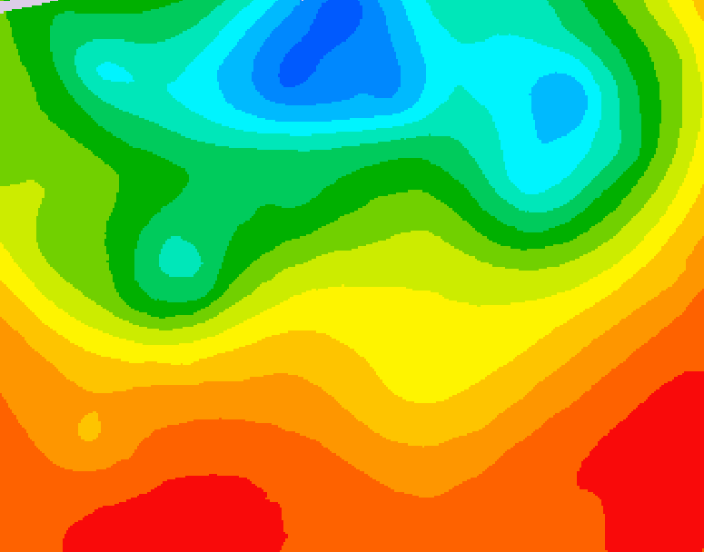 GDPS 500 millibar geopotential height 048 hour forecast chart for Canada based on 2025/07/07 1200Z data