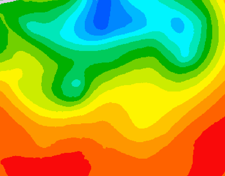 GDPS 500 millibar geopotential height 060 hour forecast chart for Canada based on 2025/07/07 1200Z data