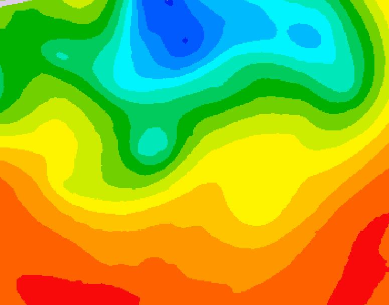 GDPS 500 millibar geopotential height 072 hour forecast chart for Canada based on 2025/07/07 1200Z data