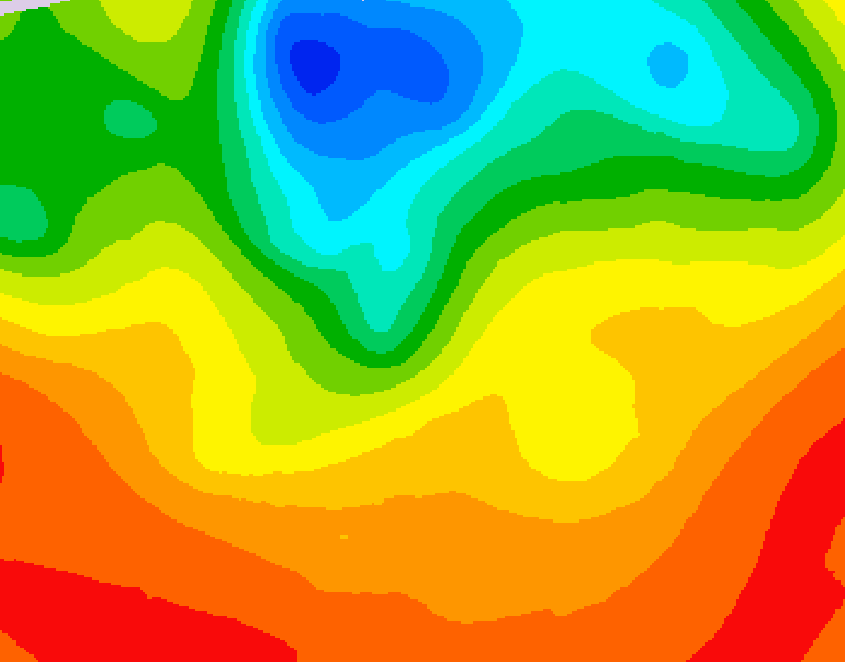 GDPS 500 millibar geopotential height 084 hour forecast chart for Canada based on 2025/07/07 1200Z data