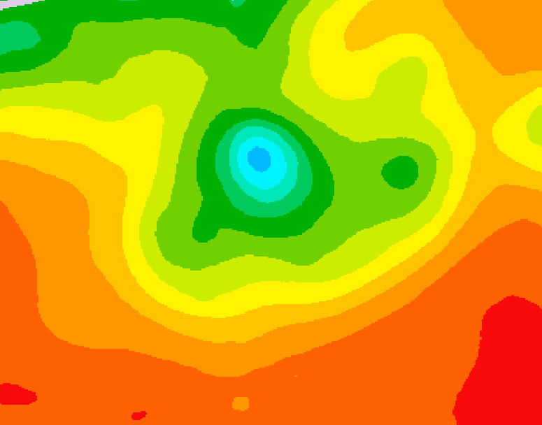 GDPS 500 millibar geopotential height 222 hour forecast chart for Canada based on 2025/07/07 1200Z data