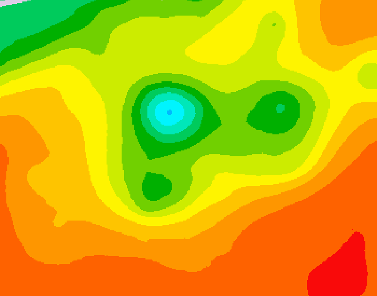 GDPS 500 millibar geopotential height 240 hour forecast chart for Canada based on 2025/07/07 1200Z data