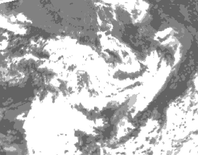 GDPS total cloud 036 hour forecast chart for Canada based on 2025/07/07 0000Z data