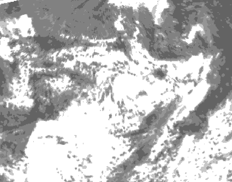 GDPS total cloud 048 hour forecast chart for Canada based on 2025/07/07 0000Z data