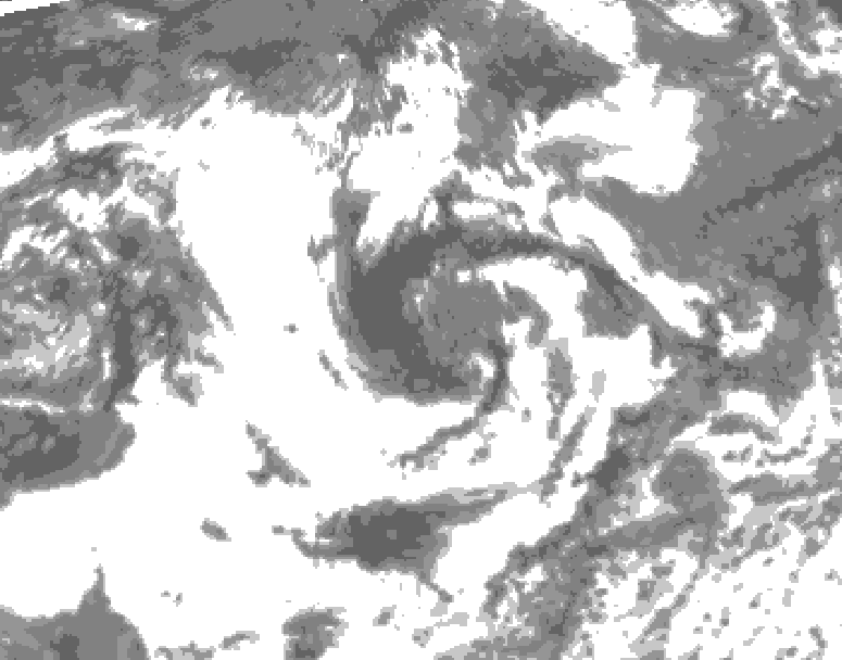 GDPS total cloud 234 hour forecast chart for Canada based on 2025/07/07 0000Z data