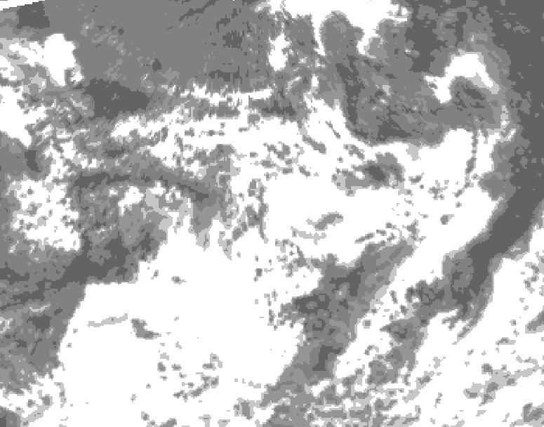 GDPS total cloud 036 hour forecast chart for Canada based on 2025/07/07 1200Z data