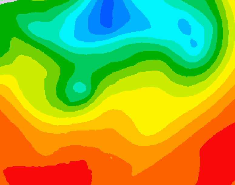 GDPS 500 millibar geopotential height 048 hour forecast chart for Canada based on 2025/07/08 0000Z data