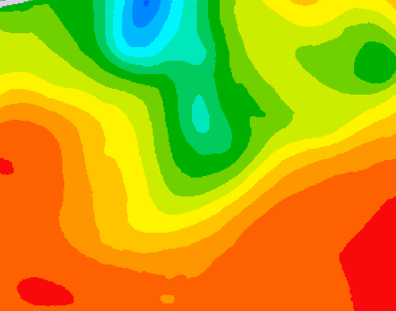 GDPS 500 millibar geopotential height 192 hour forecast chart for Canada based on 2025/07/08 0000Z data