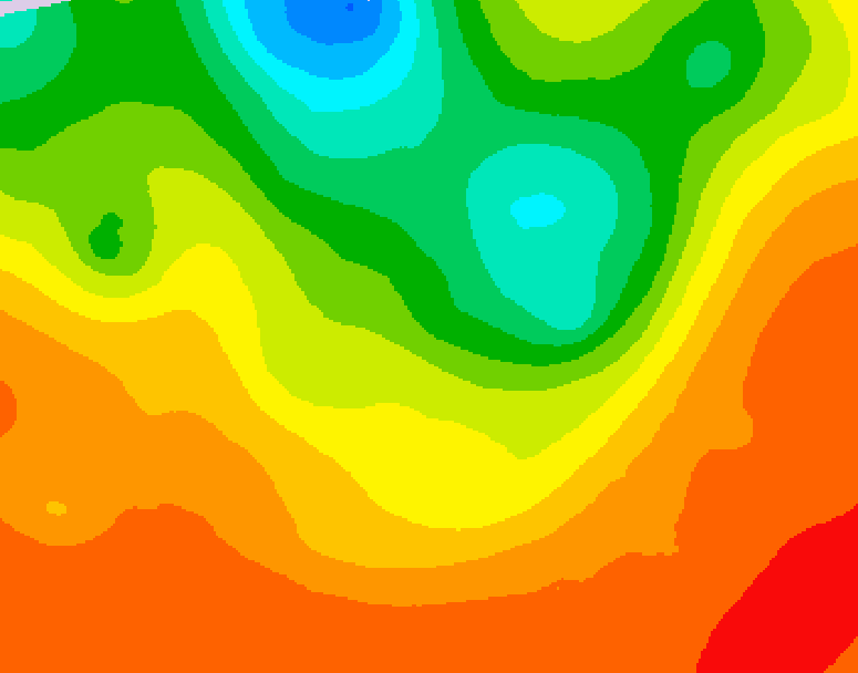 GDPS 500 millibar geopotential height 240 hour forecast chart for Canada based on 2025/07/08 0000Z data