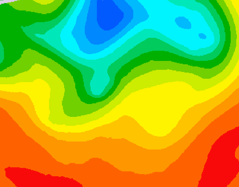 GDPS 500 millibar geopotential height 048 hour forecast chart for Canada based on 2025/07/08 1200Z data
