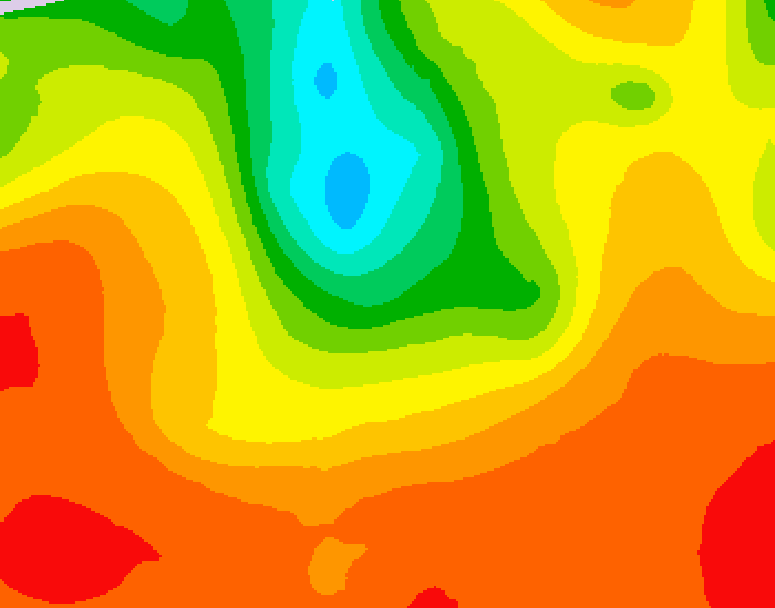 GDPS 500 millibar geopotential height 168 hour forecast chart for Canada based on 2025/07/08 1200Z data
