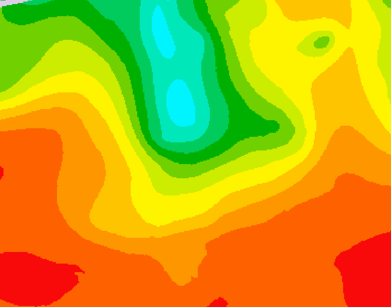 GDPS 500 millibar geopotential height 180 hour forecast chart for Canada based on 2025/07/08 1200Z data