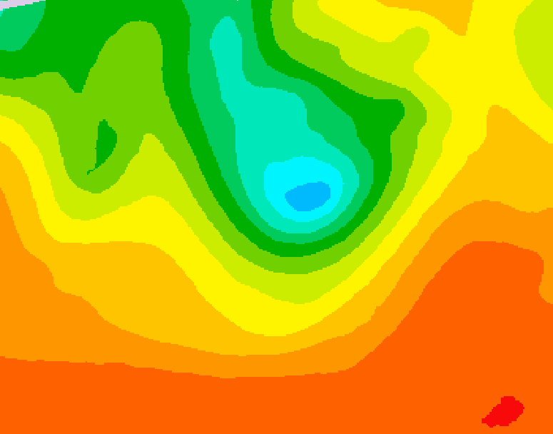 GDPS 500 millibar geopotential height 216 hour forecast chart for Canada based on 2025/07/08 1200Z data
