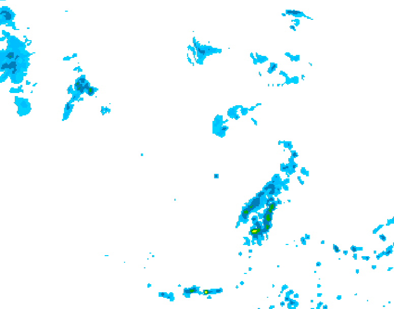 GDPS precipitation 216 hour forecast chart for Canada based on 2025/07/08 1200Z data