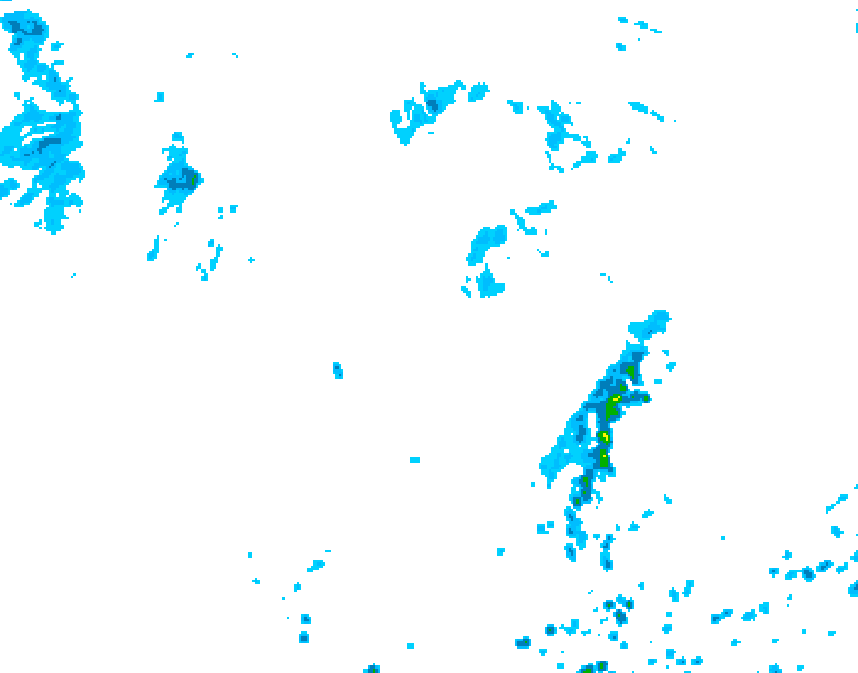 GDPS precipitation 222 hour forecast chart for Canada based on 2025/07/08 1200Z data