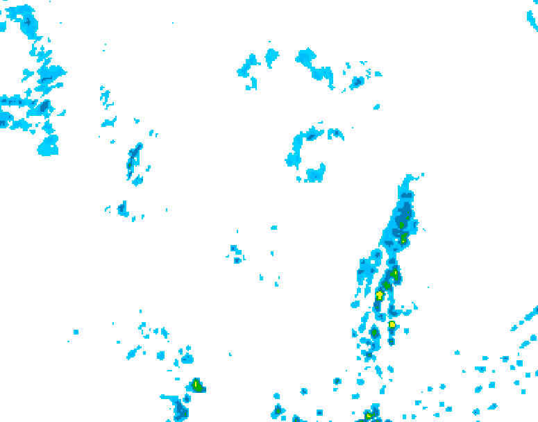 GDPS precipitation 228 hour forecast chart for Canada based on 2025/07/08 1200Z data