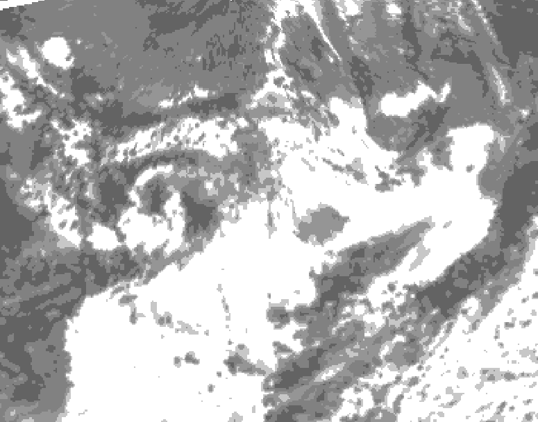 GDPS total cloud 036 hour forecast chart for Canada based on 2025/07/08 0000Z data