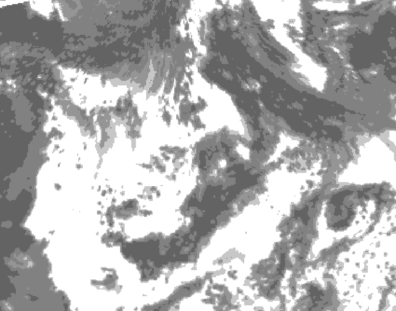GDPS total cloud 180 hour forecast chart for Canada based on 2025/07/08 0000Z data