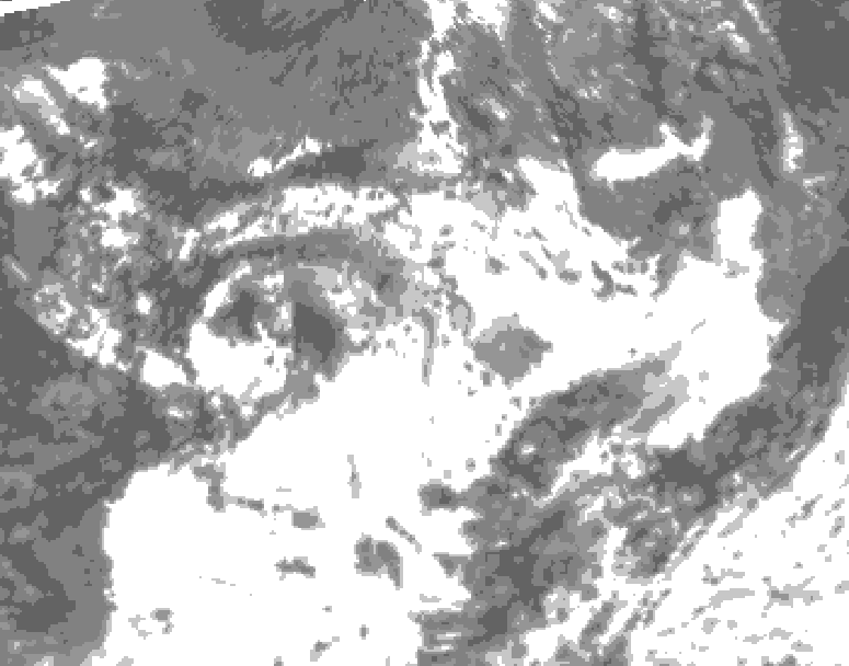 GDPS total cloud 024 hour forecast chart for Canada based on 2025/07/08 1200Z data