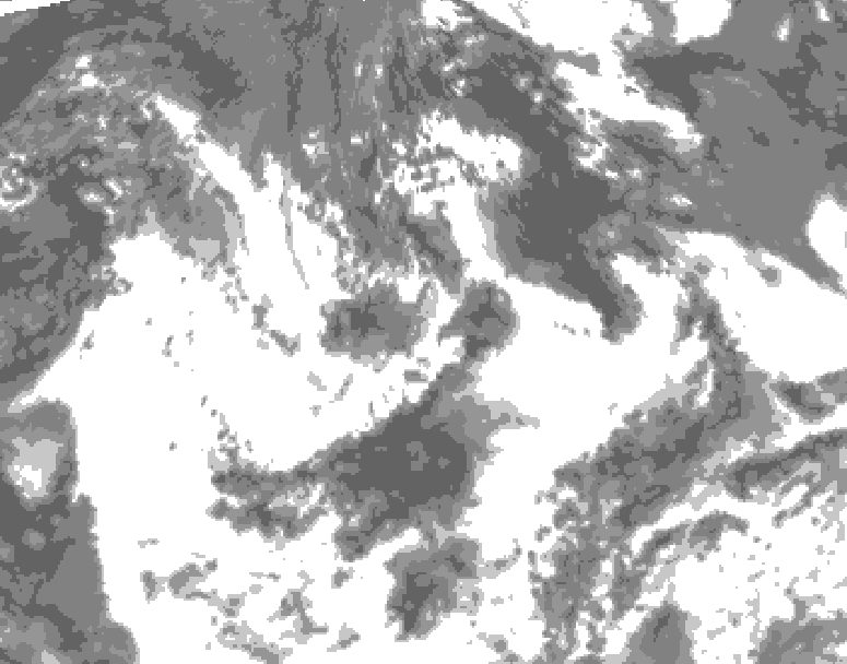 GDPS total cloud 180 hour forecast chart for Canada based on 2025/07/08 1200Z data