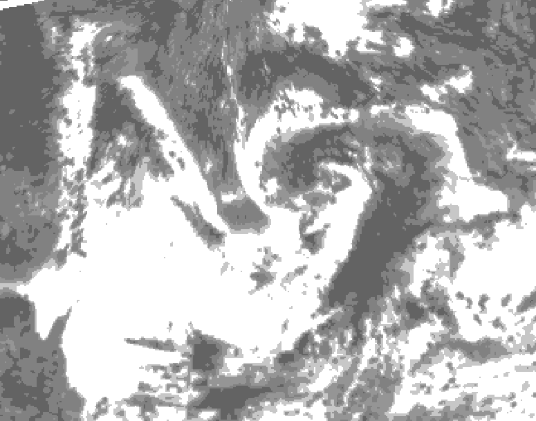 GDPS total cloud 222 hour forecast chart for Canada based on 2025/07/08 1200Z data
