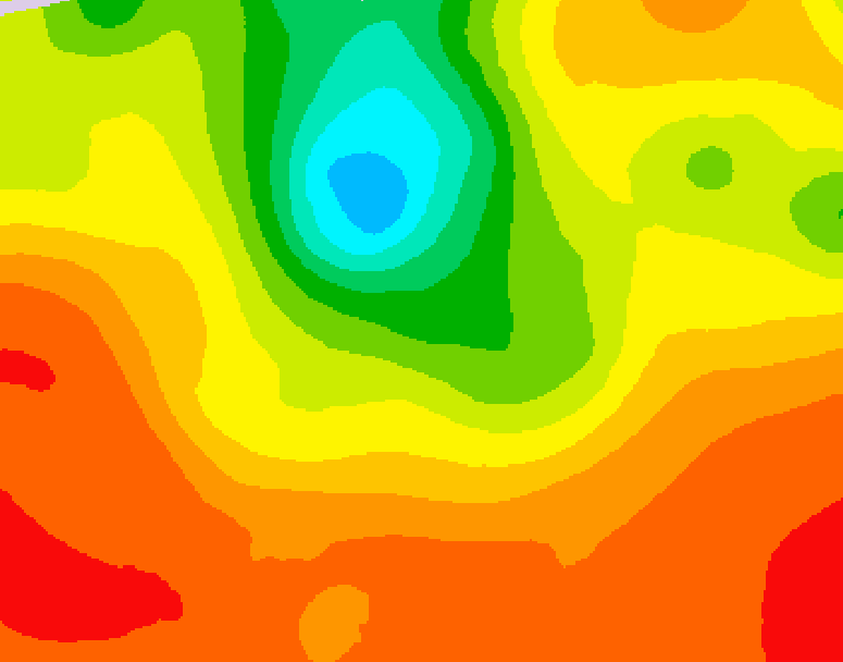 GDPS 500 millibar geopotential height 156 hour forecast chart for Canada based on 2025/07/09 0000Z data
