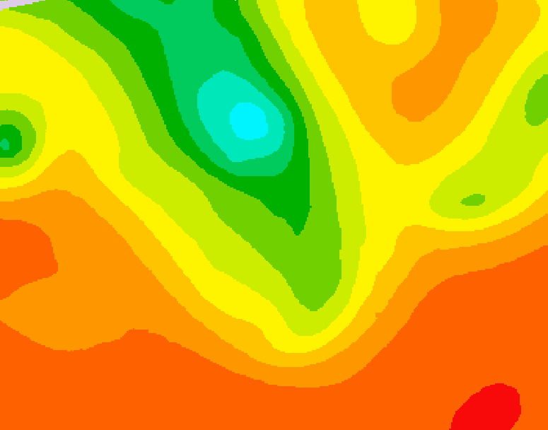 GDPS 500 millibar geopotential height 216 hour forecast chart for Canada based on 2025/07/09 0000Z data