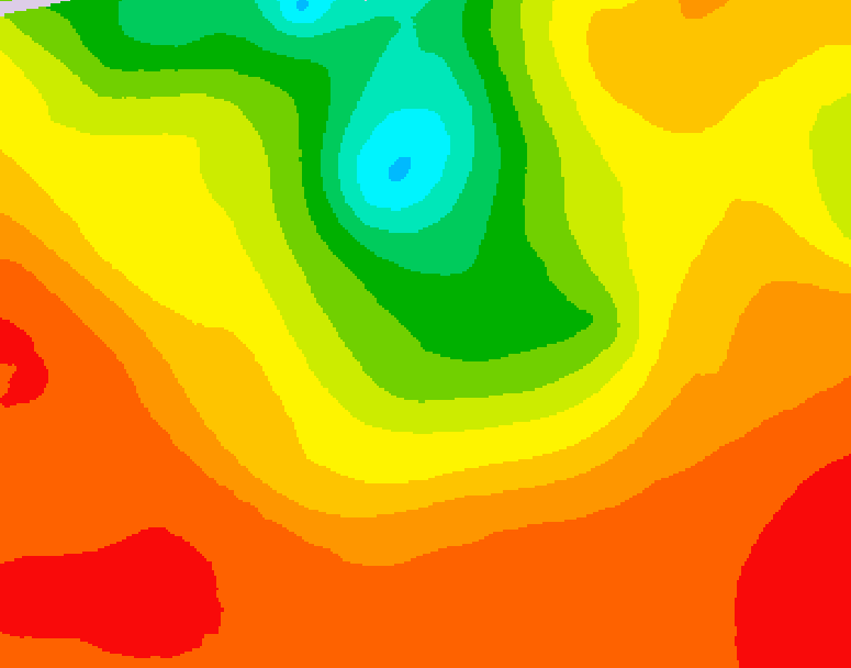 GDPS 500 millibar geopotential height 156 hour forecast chart for Canada based on 2025/07/09 1200Z data