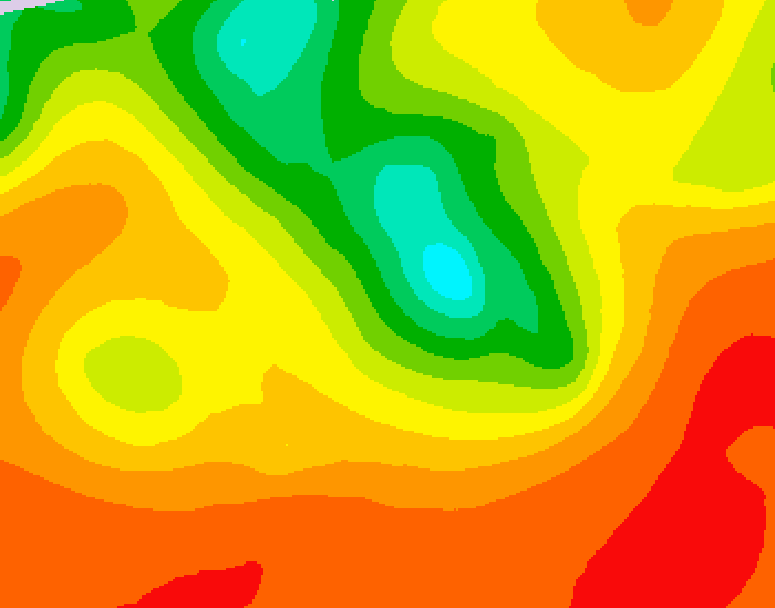 GDPS 500 millibar geopotential height 222 hour forecast chart for Canada based on 2025/07/09 1200Z data