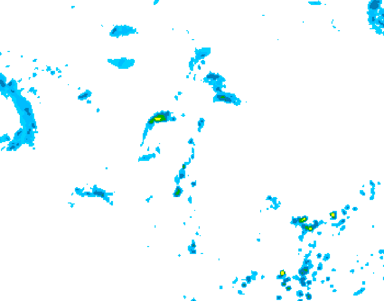 GDPS precipitation 024 hour forecast chart for Canada based on 2025/07/09 1200Z data