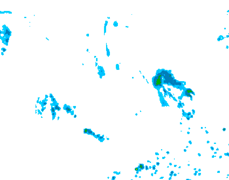 GDPS precipitation 222 hour forecast chart for Canada based on 2025/07/09 1200Z data