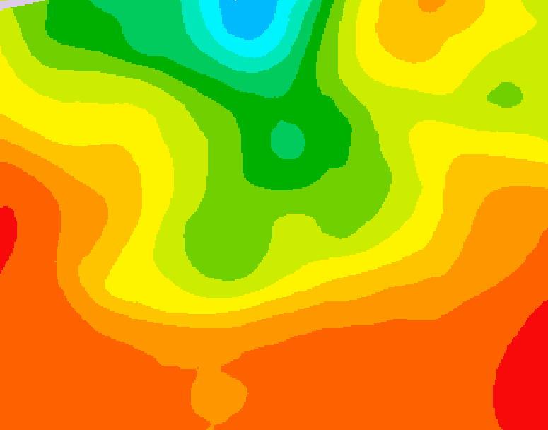 GDPS 500 millibar geopotential height 132 hour forecast chart for Canada based on 2025/07/10 0000Z data