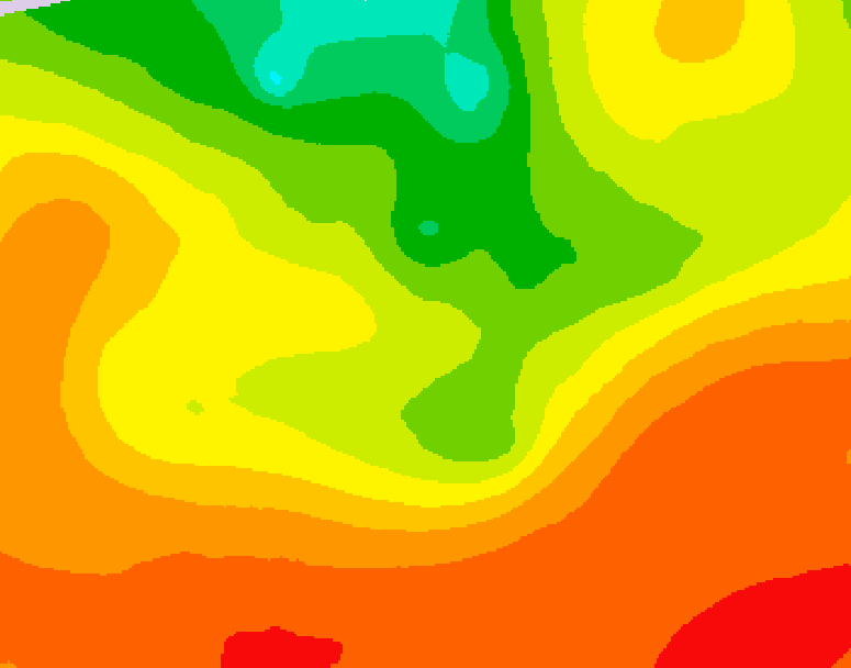 GDPS 500 millibar geopotential height 192 hour forecast chart for Canada based on 2025/07/10 0000Z data
