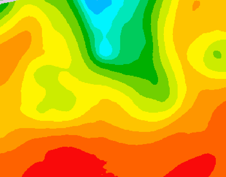 GDPS 500 millibar geopotential height 222 hour forecast chart for Canada based on 2025/07/10 1200Z data