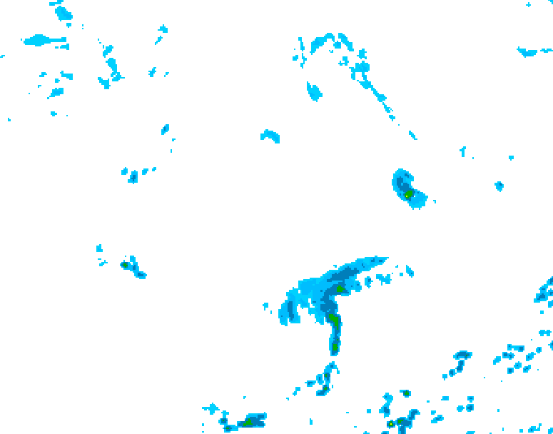 GDPS precipitation 180 hour forecast chart for Canada based on 2025/07/10 0000Z data