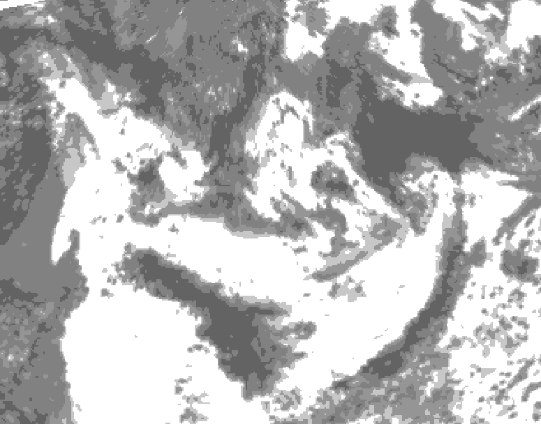 GDPS total cloud 234 hour forecast chart for Canada based on 2025/07/10 0000Z data
